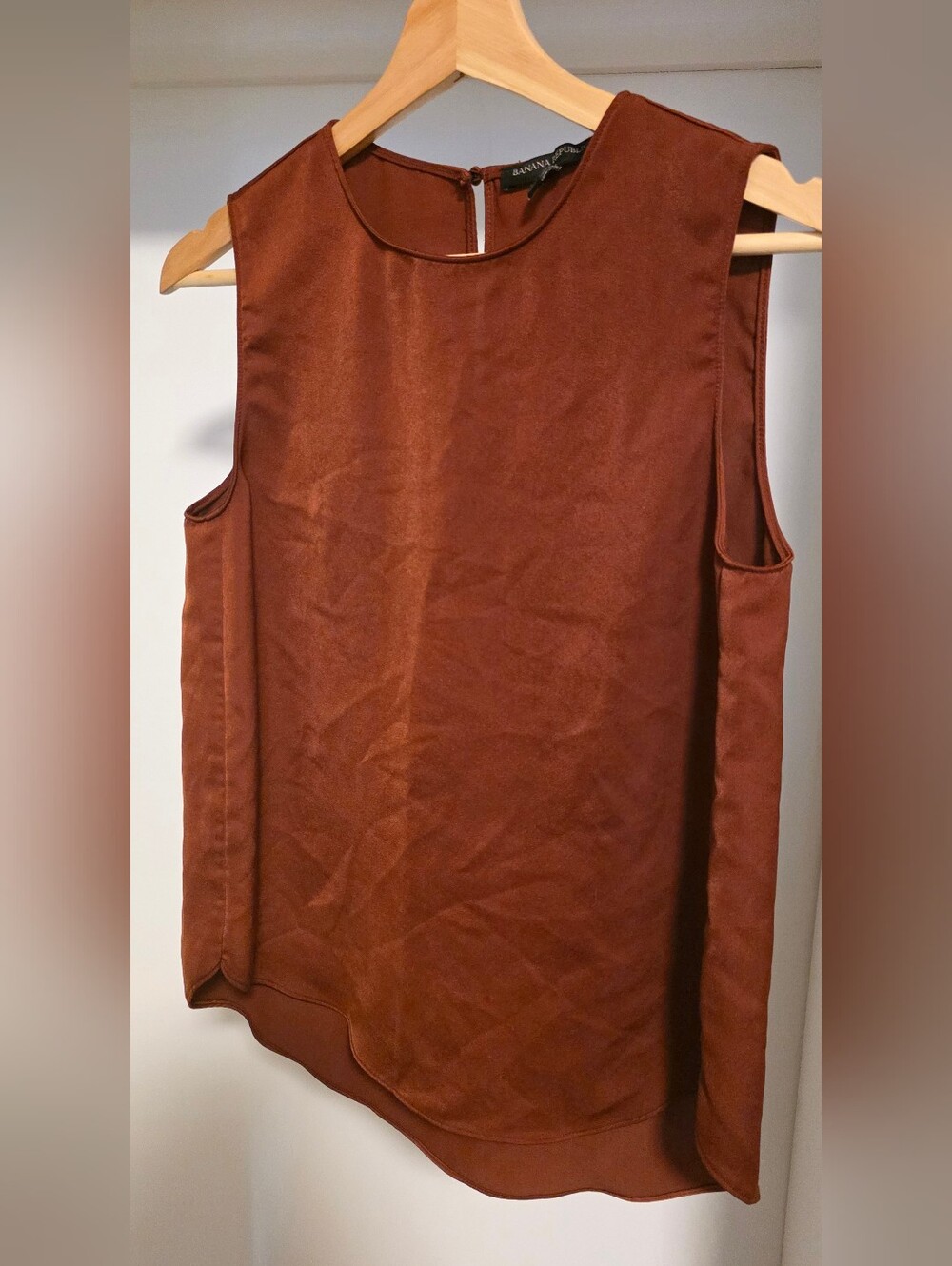 Sleeveless Top in Rust Brown by Banana Republic